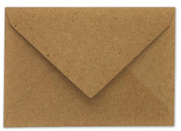 Kraftpapier-Umschlag DIN C6 Nassklebung in kraft braun